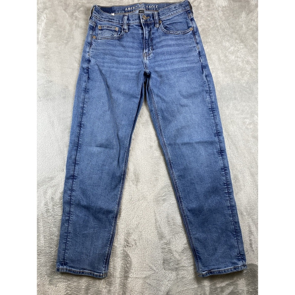 American Eagle Womens Size 2 90s Straight Jeans Medium Wash Stretch‎
